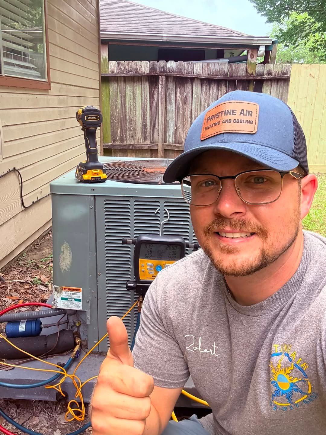Robert Young, owner of Pristine Air, on a job site in Conroe